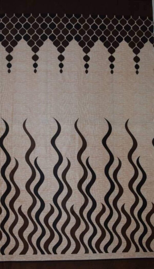 Modern Wave Panel Curtains for Doors - 7 Feet Brown Polyester Panel - Image 4