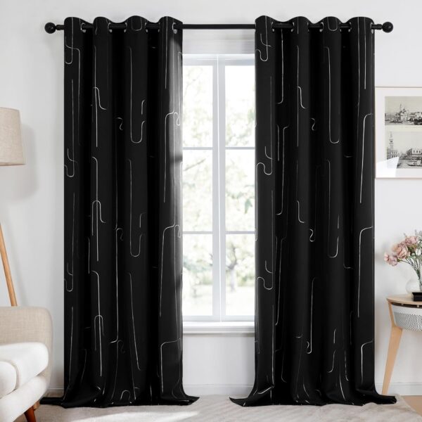 Deconovo Blackout Curtains: Stylish Soundproof Drapes for Bedrooms and Living Rooms - Image 2