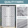 Sheer Curtains 6 Feet Long for Doors | Light Filtering Premium Panels - Image 3