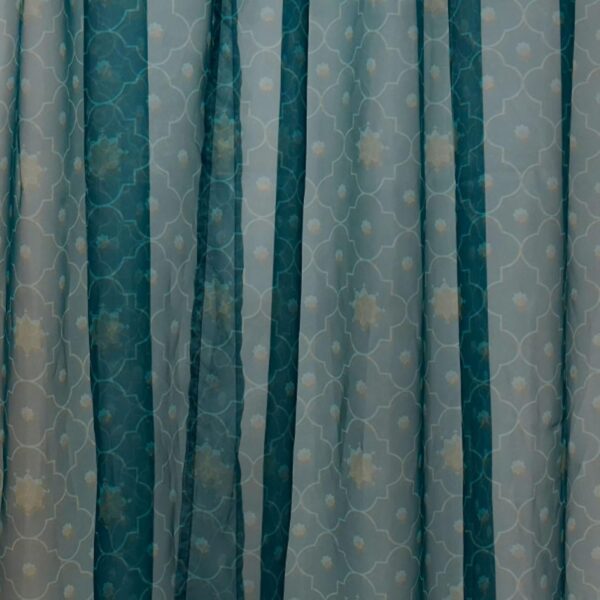 Stylish Teal Organza Curtains for Doors and Windows - Lightweight and Sheer - Image 3