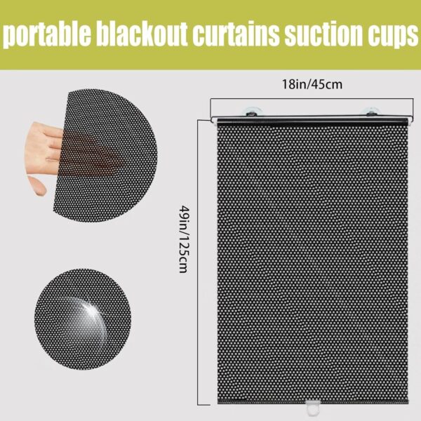 Temporary Blackout Roller Blinds with Suction Cups for Home and Office Privacy - Image 3