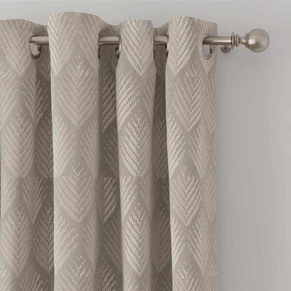 Elegant Grey Grommet Door Curtains - Set of 2, 52 x 84 Inch Panels - Image 2