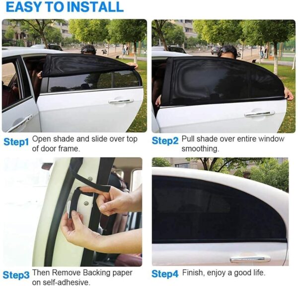 Car Side Window Sun Shades: UV Protection Magnetic Curtains for Complete Coverage - Image 4