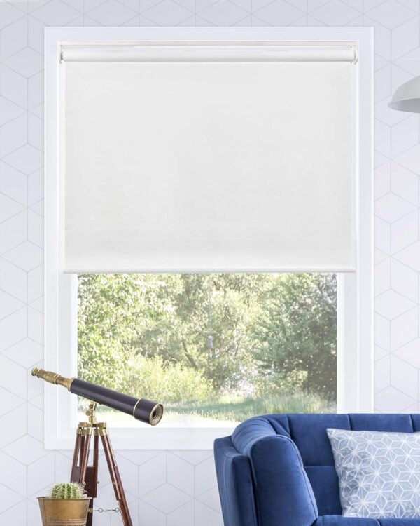 Chicology Urban White Roller Shades: Stylish Light Filtering Window Treatments for Home - Image 2