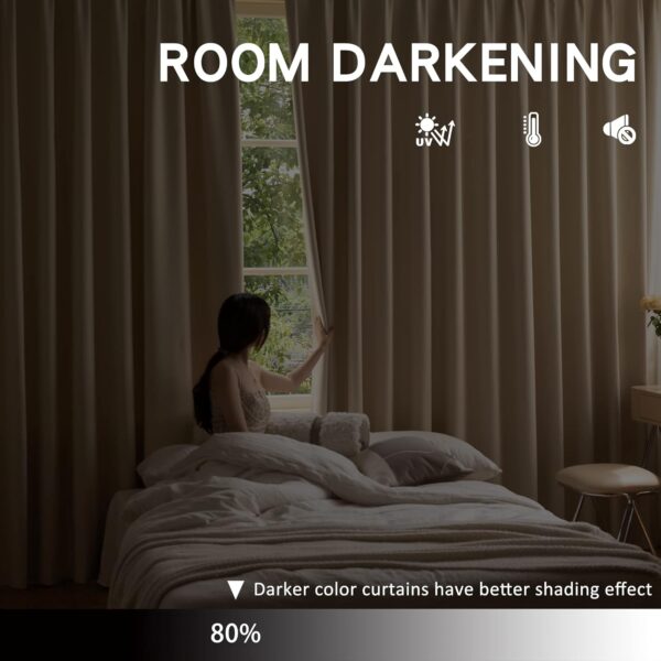 Elegant Room Darkening Pinch Pleat Curtains for Bedroom and Living Room - Image 3