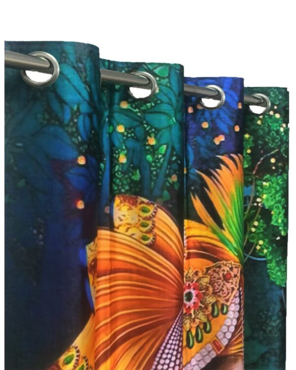 Bal Gopal Krishna God Design Curtains for Pooja Room and Home Decor - Image 3