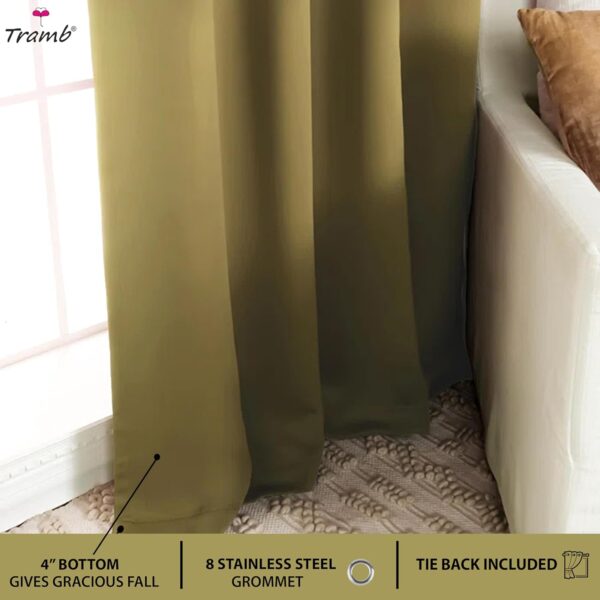 Tramb Solid Brown Polyester Blackout Curtains for Total Privacy and Comfort - Image 4