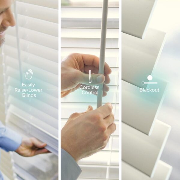 Chicology Cordless Faux Wood Blinds: Safe, Stylish, and Perfect for Kids - Image 3