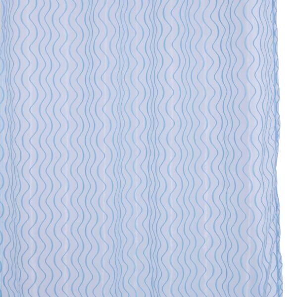 Beautiful Geometric Blue Sheer Curtains for Living Room and Bedroom Decor - Image 4