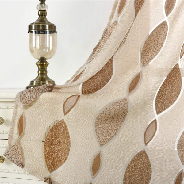 Light Brown Cafe Curtains Set for Kitchen and Living Room Sun Protection - Image 8