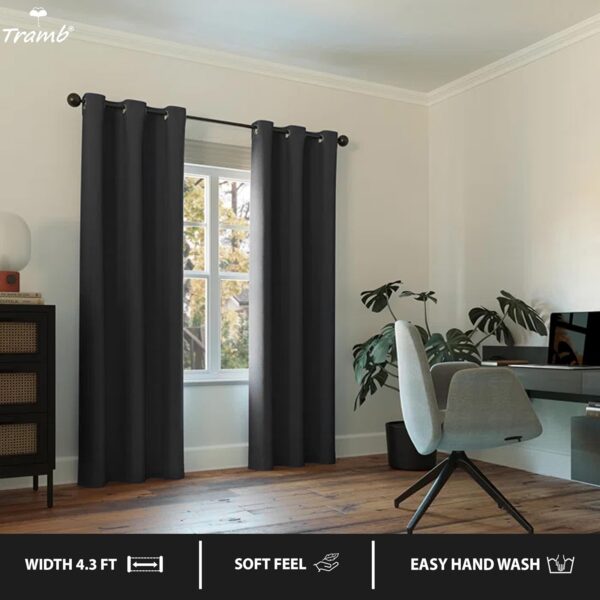 Tramb Solid Brown Blackout Curtains for Total Privacy in Your Home - Image 3