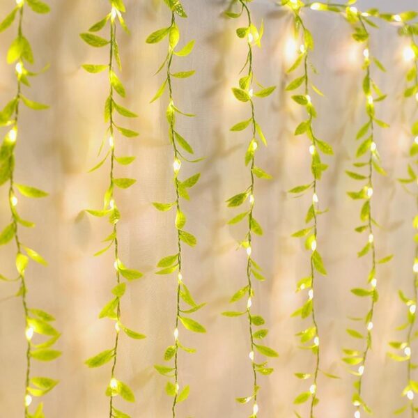 Baystore 200 LED Artificial Leaf Curtain Lights for Stunning Decor - Image 6