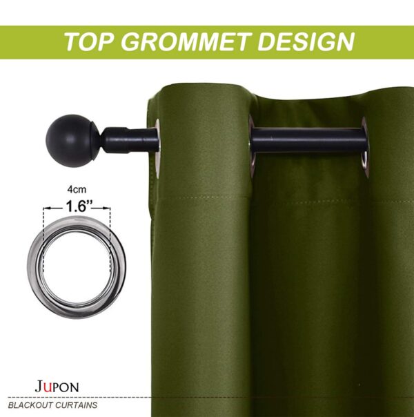 CoComelon Green Blackout Grommet Curtains - 9 Feet, Pack of 4 - Image 2