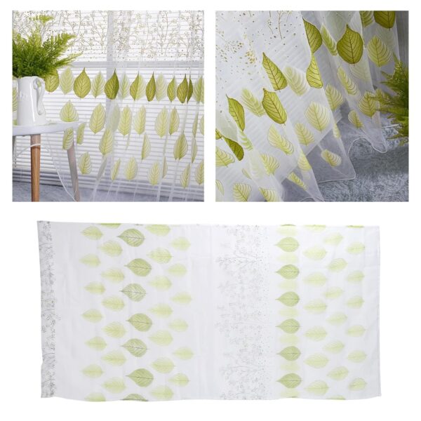 Elegant Leaf Print Sheer Curtains for Restaurants, Hotels, and Weddings - Image 6