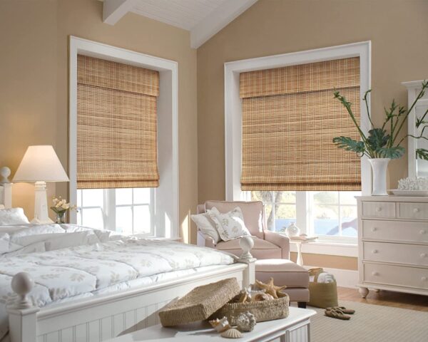 Cordless Bamboo Roman Shades: Stylish, No-Drill Light Filtering Window Treatment - Image 4