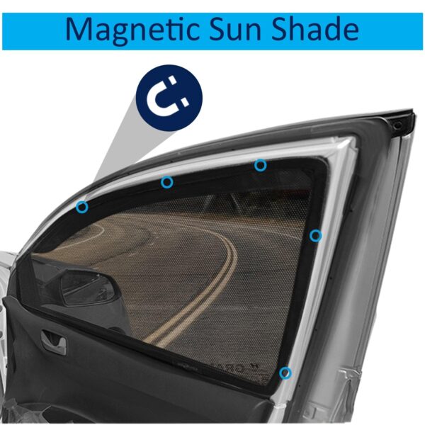 Magnetic Sun Shades for Maruti Suzuki Baleno 2015-2018: Complete Set of 4 - Image 4