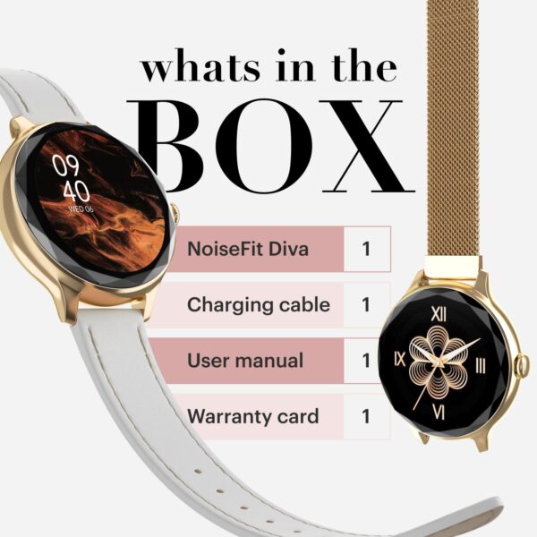 Stylish Noise Diva Smartwatch: Diamond Cut, AMOLED, Female Cycle Tracker - Image 9