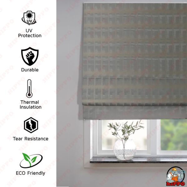 Roman Style Blackout Roller Blinds for UV Protection and Room Darkening - Image 3