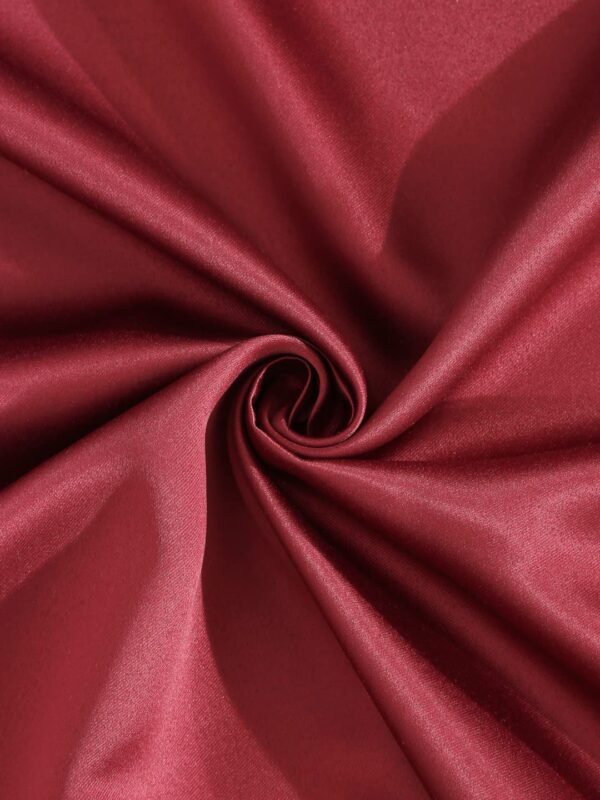 Solid Blackout Eyelet Curtains in Maroon - 2 Piece Set for Style - Image 4