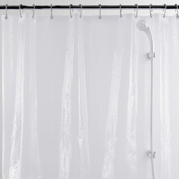 Antibacterial 72x72 PVC Shower Curtain Liner: Waterproof, Mildew Resistant Protection - Image 2