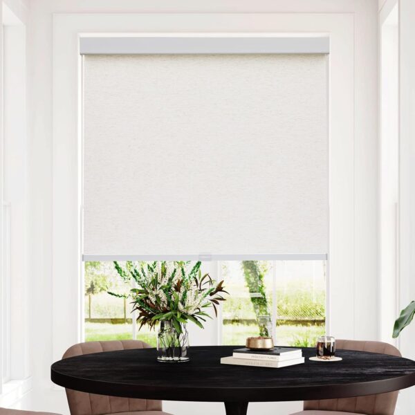 Natural Woven Roller Shades: Light Filtering Cordless Blinds for Privacy and UV Protection - Image 5