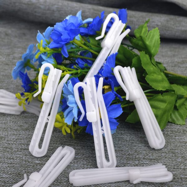 Adjustable Curtain Hooks: 30 Pcs Plastic Drapery Hooks for Easy Installation - Image 4