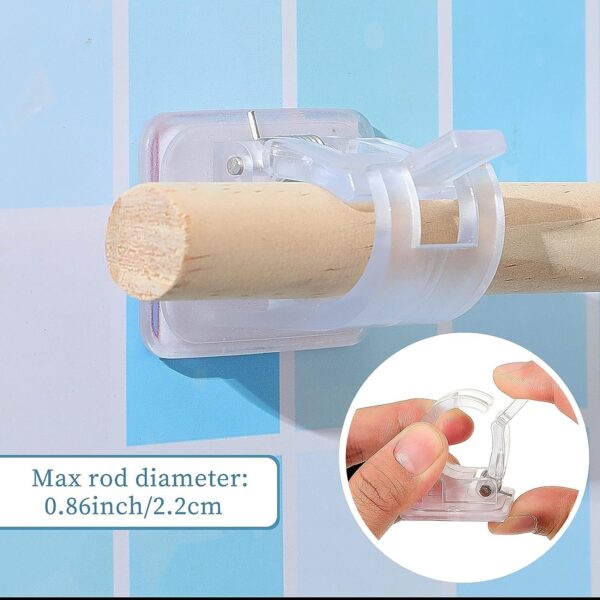 Self-Adhesive Curtain Rod Holder: Easy, No-Drill Solution for Home & Office - Image 6