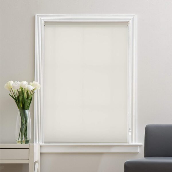 Semi-Blackout Roller Blinds for Windows: Stylish UV Protection in Snow White - Image 3