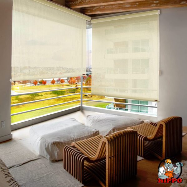 Outdoor HDPE Roller Blinds: 90% Sun Protection & Air Flow Design - Image 7