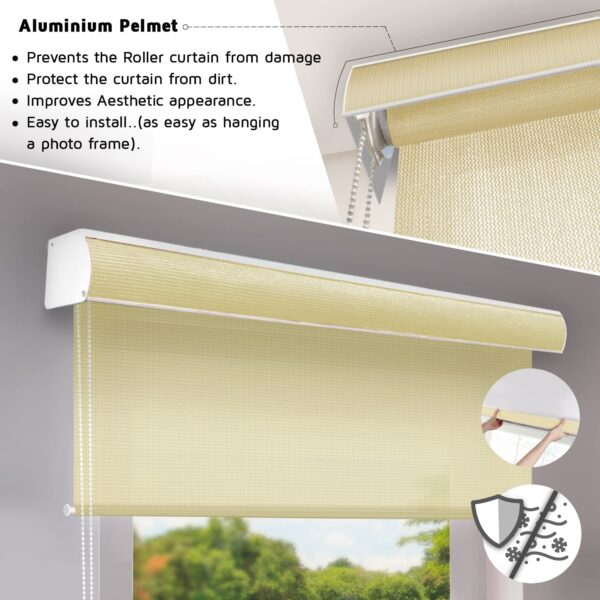 Outdoor HDPE Roller Blinds: 90% Sun Protection & Air Flow Design - Image 3