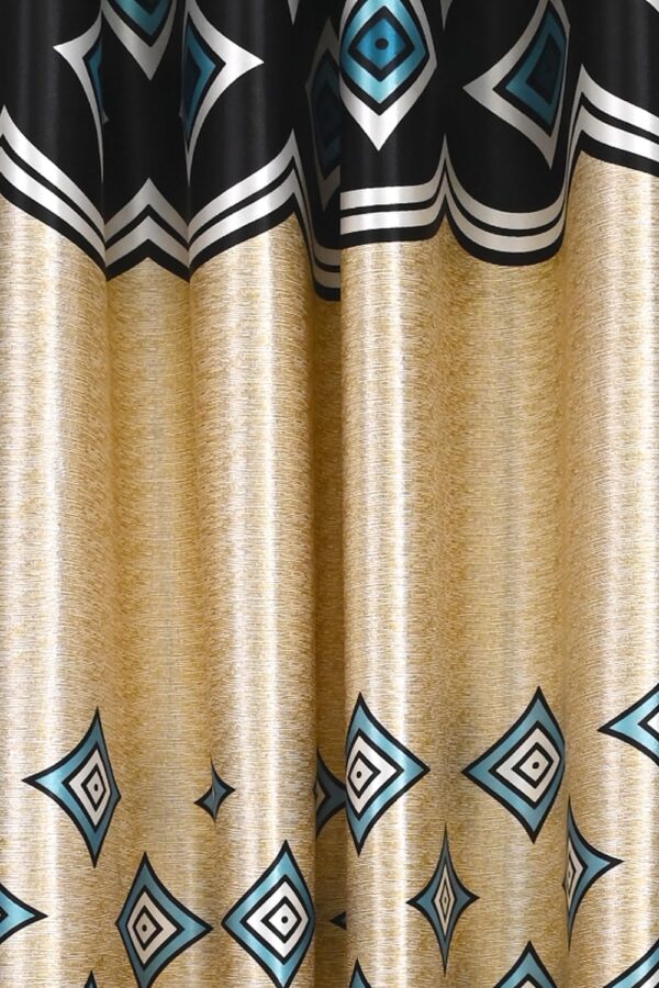 Elegant Solimo Gold Polyester Long Door Curtains - 9 Feet, Pack of 2 - Image 7