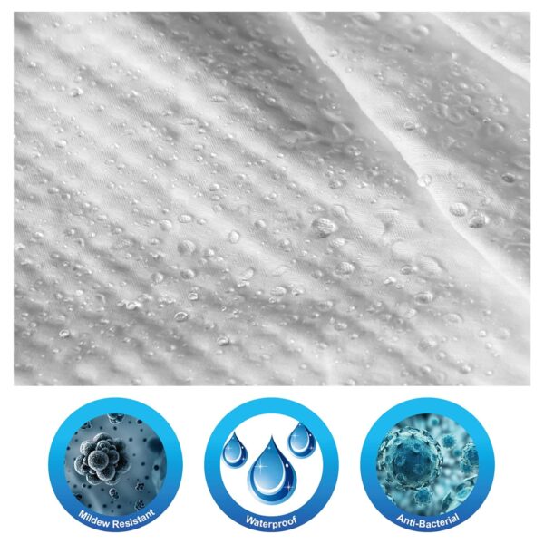 Mold Resistant Waterproof Shower Curtain Liner with Heavy Duty Features - Image 3