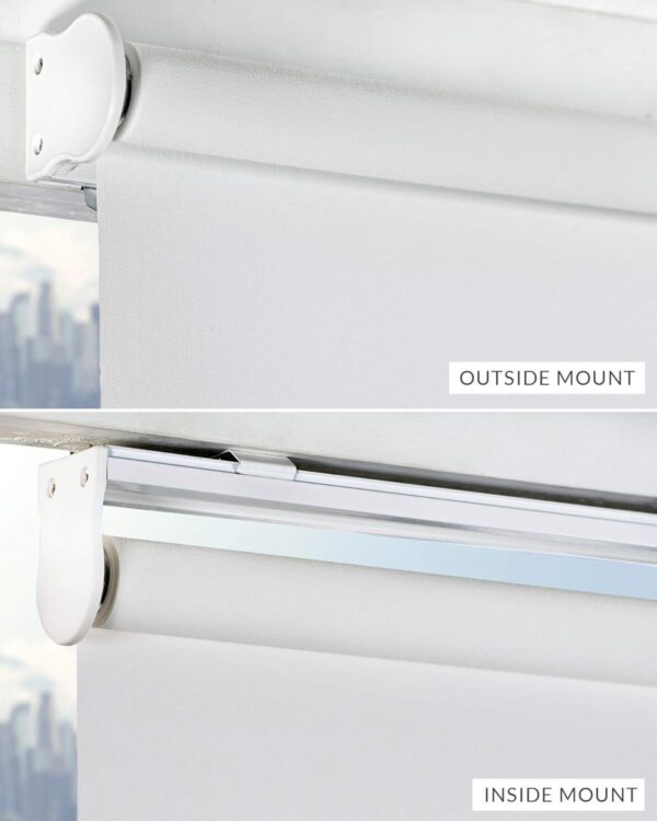 Chicology Urban White Roller Shades: Stylish Light Filtering Window Treatments for Home - Image 4