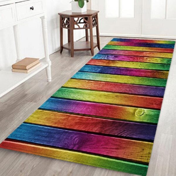 Fastlink Rustic Runner Rug for Modern Homes - Stylish Wood Floor Mat - Image 7