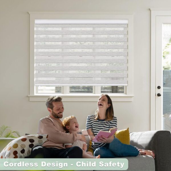 Stylish MiLin Roller Window Shades: Enhance Your Home with Cordless Zebra Blinds - Image 5