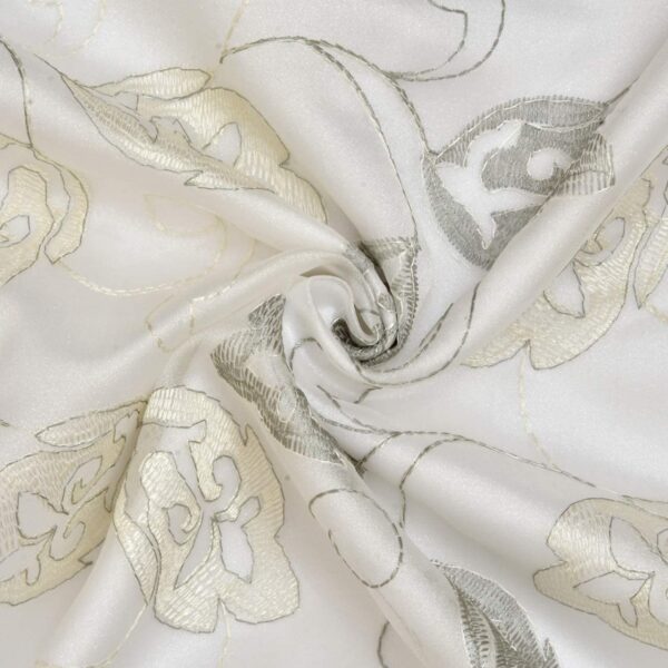 Dashing Fabrics 2-in-1 Polyester Blackout Curtains with Elegant Embroidery Design - Image 3