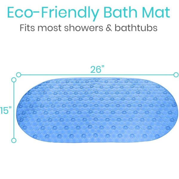 Vive Oval Bathtub Mat - Safe Non-Slip Pad for Kids and Elderly - Image 6