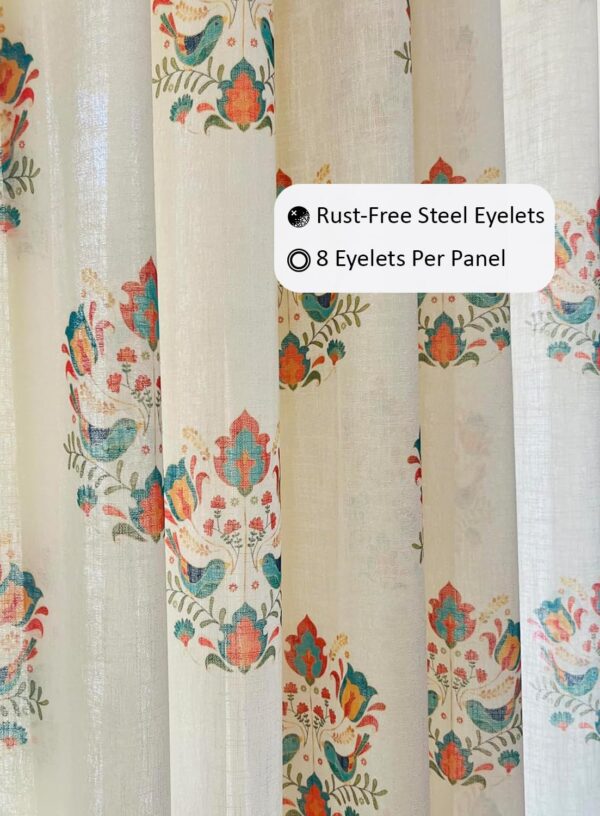 Elegant RANGBHAR Linen Textured Sheer Curtains for Light Filtering and Privacy - Image 4