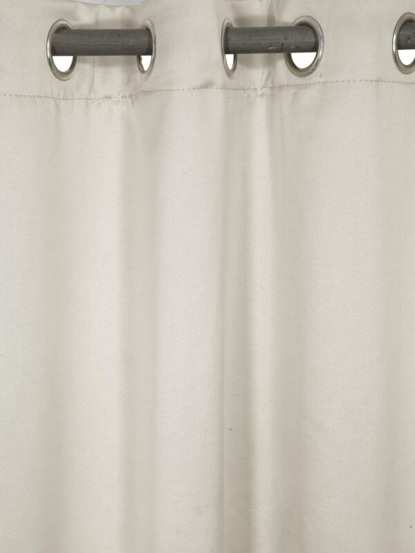 Cream 100% Blackout Eyelet Door Curtain - Home Sizzler, 7ft Polyester Elegance - Image 2