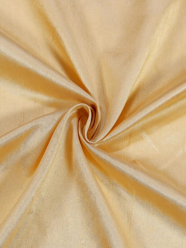 Premium Sheer Dupion Silk Window Curtains in Beige - Set of 2 - Image 5