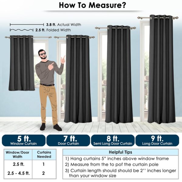 Story@Home Blackout Door Curtains: 7 Feet Long Thermal Insulated Design - Image 2