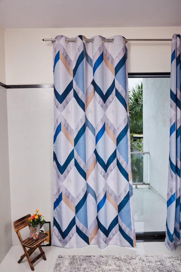 Tramb Printed Polyester Curtains: Stylish Privacy and Noise Reduction for Your Home - Image 8