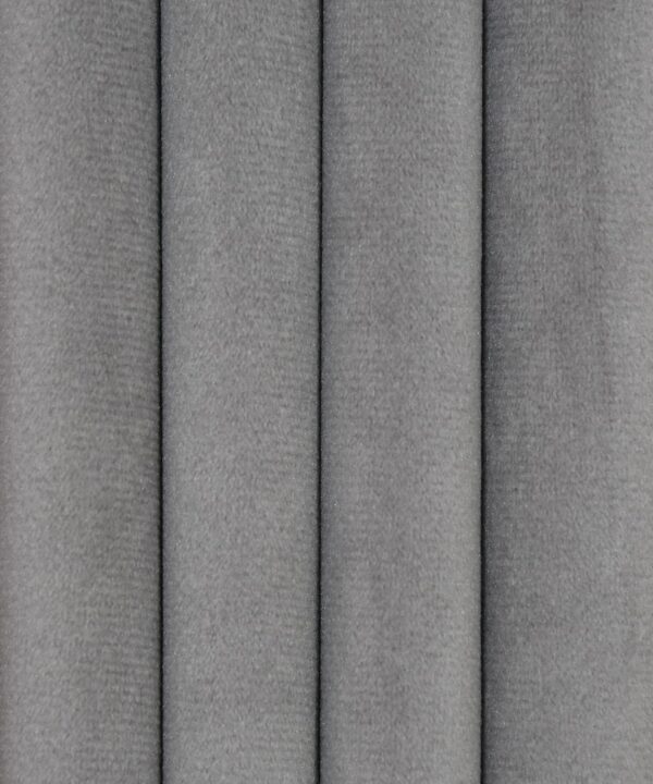 Elegant Gray Velvet Semi Blackout Curtains for 9 Feet Long Doors - Set of 3 - Image 4