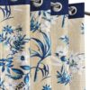 Floral Leaf Texture Window Curtains - 5 Feet Long Grommet Drapes Set - Image 2