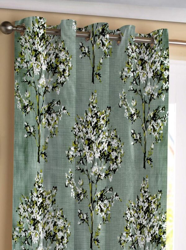 Elegant 3D Floral Digital Printed Polyester Curtains for Living Room & Bedroom - Image 3