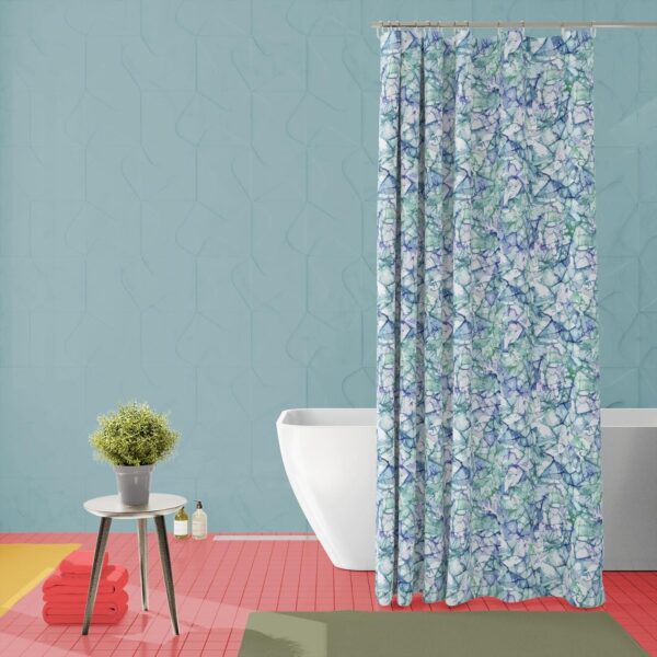 Bright Emerald Waterproof Shower Curtains - Set of 2, 60 x 72 Inches - Image 3