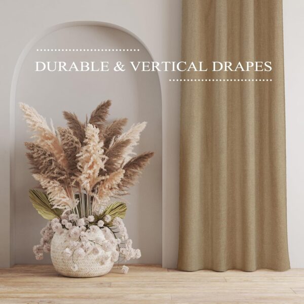 Jute Curtain for Doors: Modern 7 Feet Long Eyelet Parda in Beige - Image 7