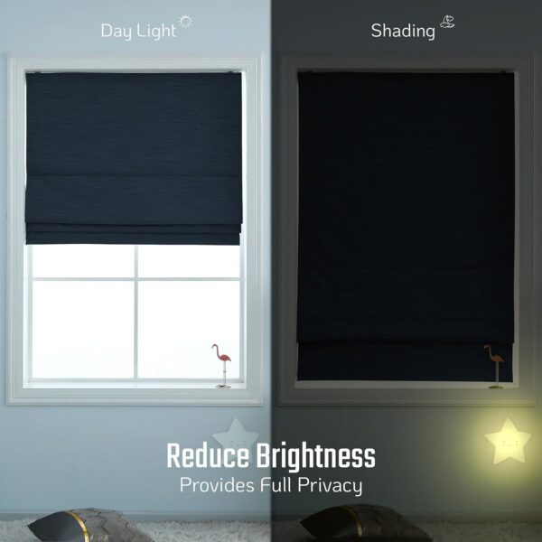 Everyday Celebration Indigo Blue Roman Shades for Stylish Room Darkening Solutions - Image 3