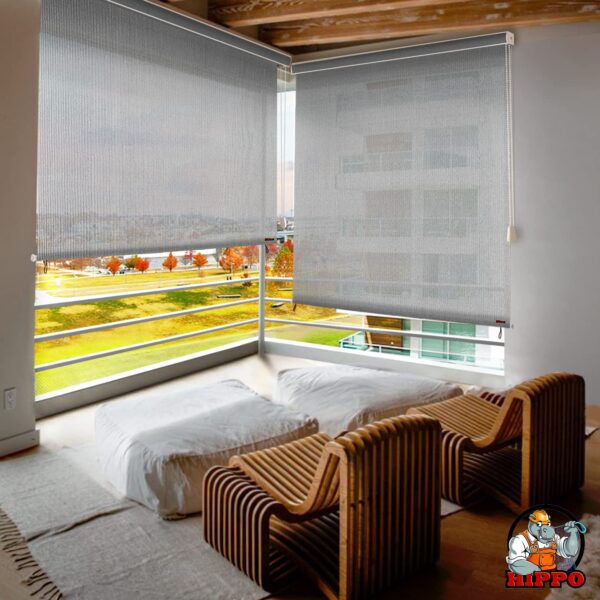 Outdoor Shade Roller Blinds for 90% UV Protection and Airflow Design - Image 7