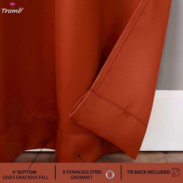 Tramb Solid Brown 100% Blackout Curtains for Total Privacy and Comfort - Image 4